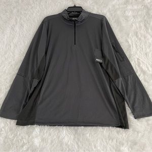 AB3 men’s lightweight 1/4 zip pullover Size Large dark gray and black NWT